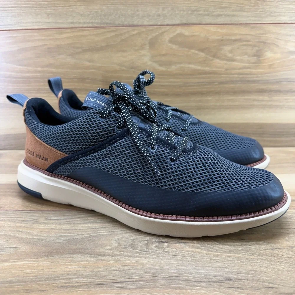 Cole Haan Zero Grand Atlantic Shoes Mens 10.5 M Gray Black Tan Business Casual